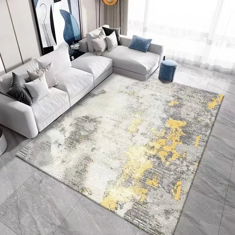 Light Luxury Rugs for Bedroom Large Area Living Room Decoration Carpet Washable Bedside Soft Floor Mat Anti-slip Cloakroom Rug