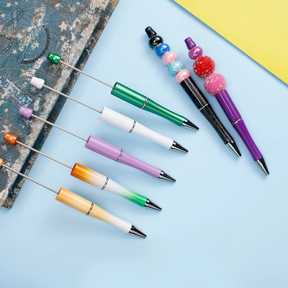 20pcs mix color ballpoint pens DIY beads pen gifts for school classmates office daily writing supplies