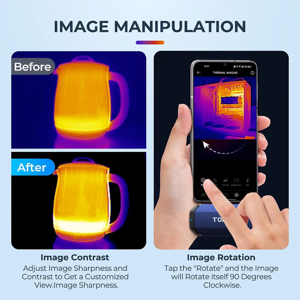 TOPDON TC001 Thermal Imaging Camera 256x192 IR High Resolution Infrared Thermal Imager Handheld Temperature for Android Tablet