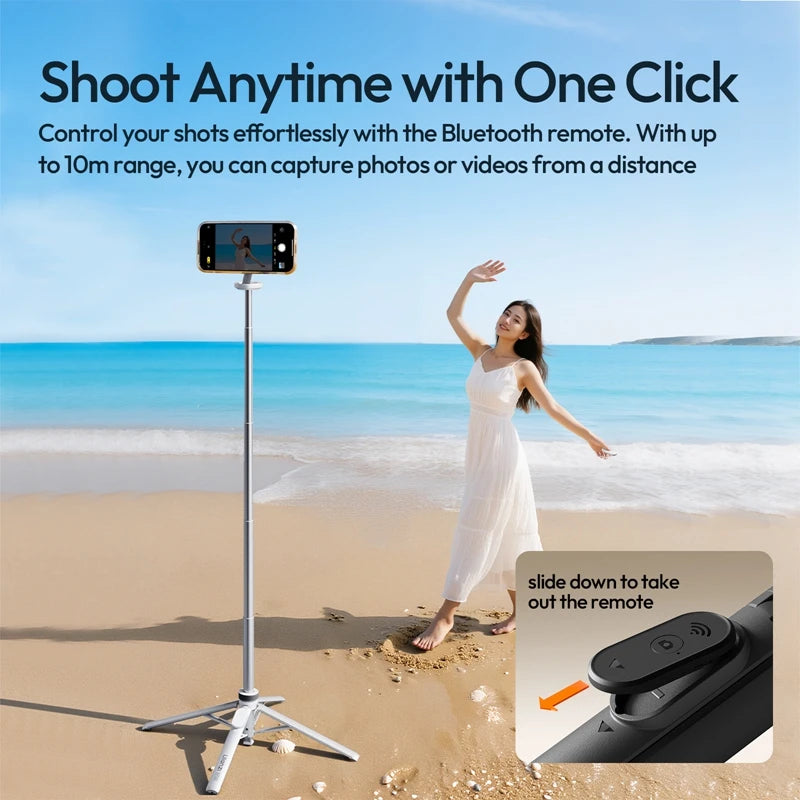 Ulanzi MT85 Automatic Phone Tripod Magsafe Dual-Side Magnet with 10m Wireless Control for Selfie Stick Livestreaming Vlog Shots