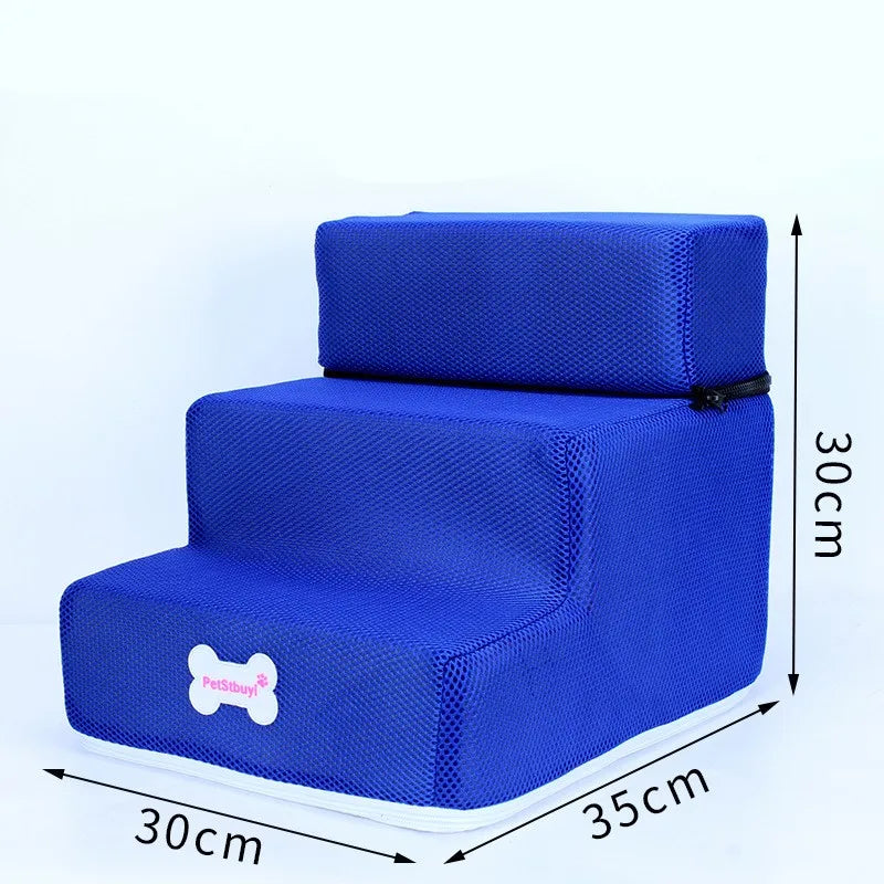 Hot Dog House Dog Stairs Pet 3 Steps Stairs for Small Dog Cat Pet Ramp Ladder Anti-slip Removable Dogs Bed Stairs Pet Supplies