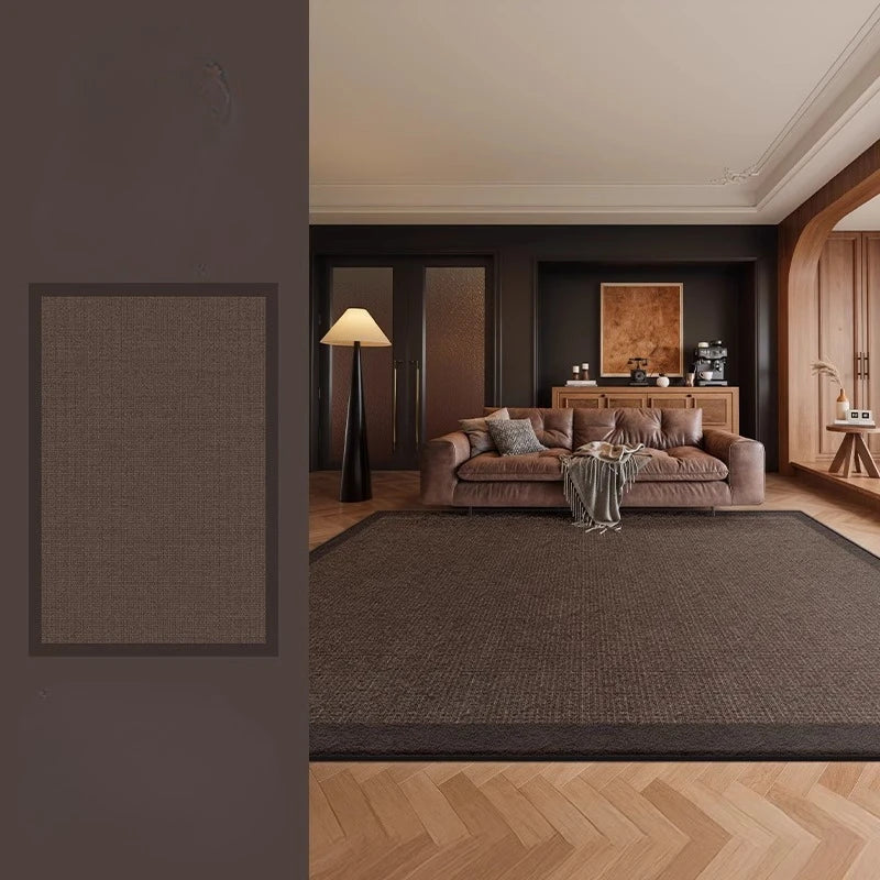 Retro Style Rugs for Bedroom Large Area Living Room Decoration Brown Carpet Washable Lounge Soft Floor Mat Anti-slip Bedside Rug