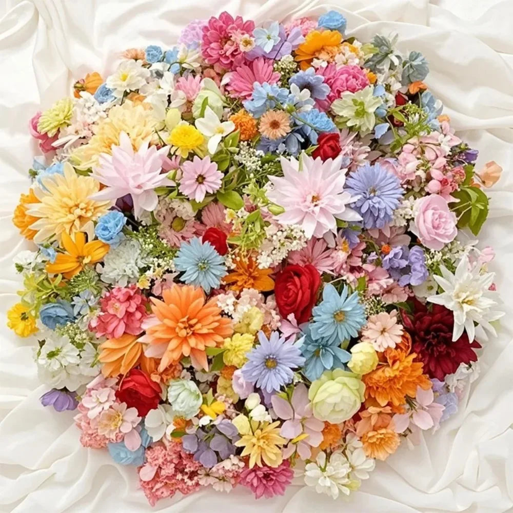 20/52Pcs Random Mix Artificial Flowers Silk Fake Flowers for Home Room Decor DIY 2026 Gifts Accessories Bride Wedding Decor