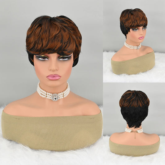 Curly Wigs Pixie Short Wigs for Black Women Short Natural Curly Wigs for Black Women Short Synthetic Wig