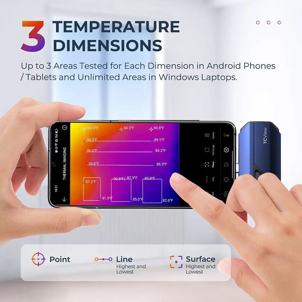 TOPDON TC001 Thermal Imaging Camera 256x192 IR High Resolution Infrared Thermal Imager Handheld Temperature for Android Tablet