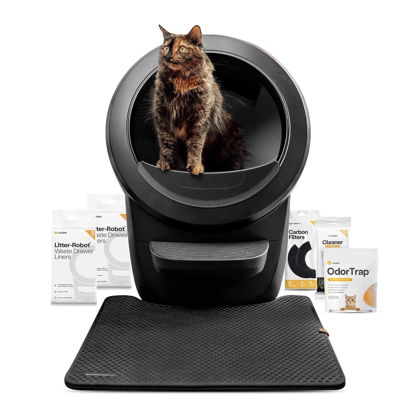 Litter-Robot 4 Supply & Accessory Bundle by , Black- Automatic Self-Cleaning Cat Litter Box, Includes Litter-Robot, Customized