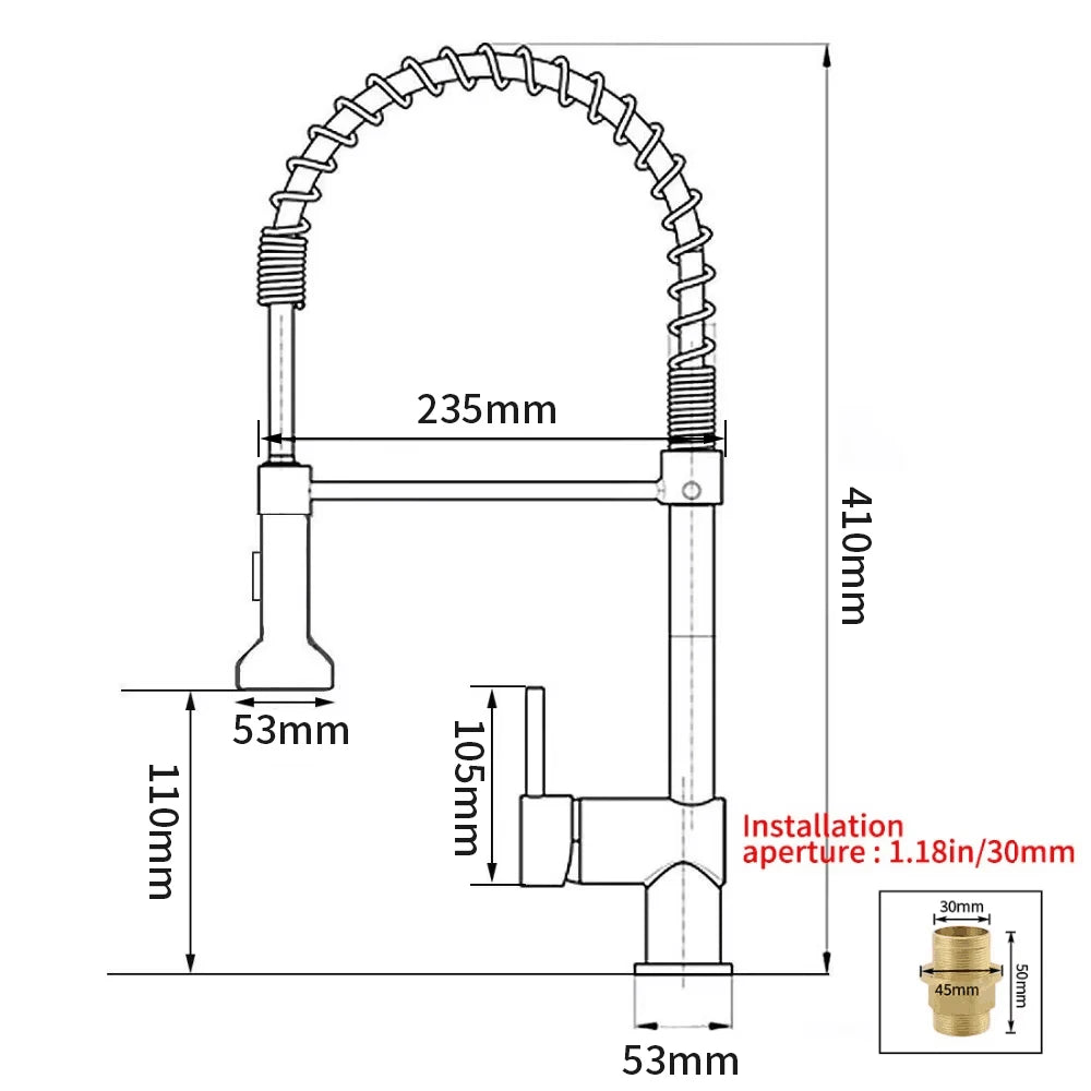 Fashion Kitchen Faucets Stainless Steel Faucets for Kitchen Sink Pull Down Spring Spout Mixers Tap Hot Cold Water Crane 9009