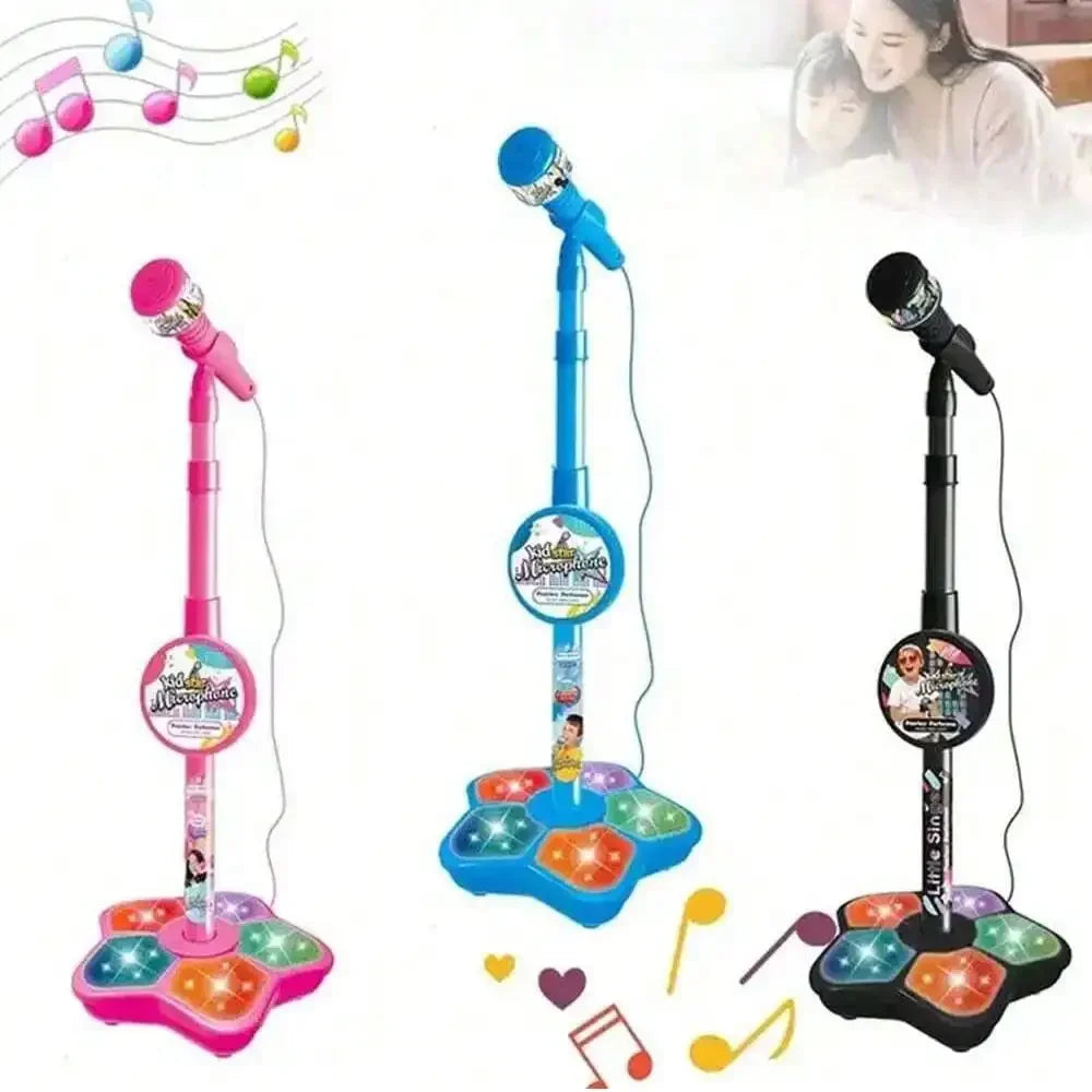 2026 Karaoke Microphone Toy With Stand, Data Adapter, Compatible With MP3/MP4 (39 Inches)