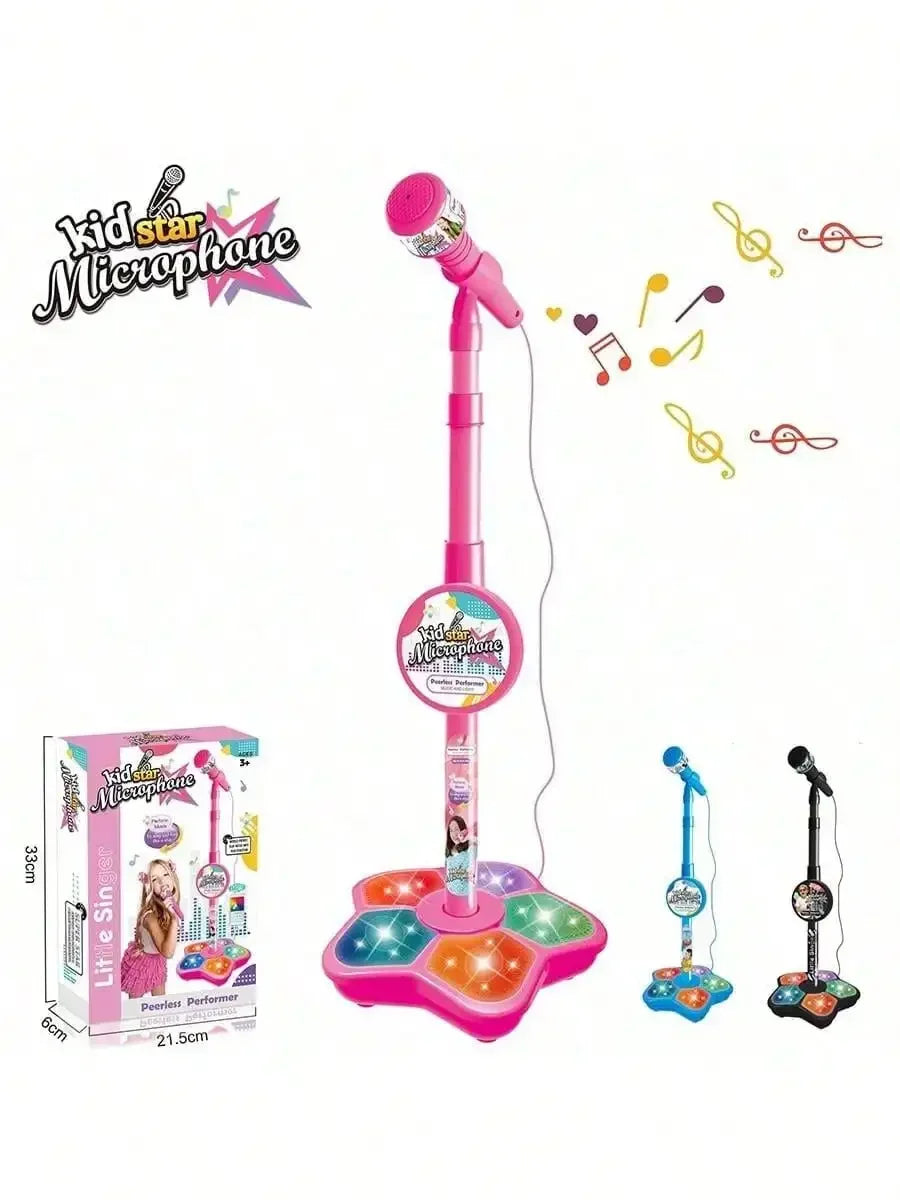 2026 Karaoke Microphone Toy With Stand, Data Adapter, Compatible With MP3/MP4 (39 Inches)