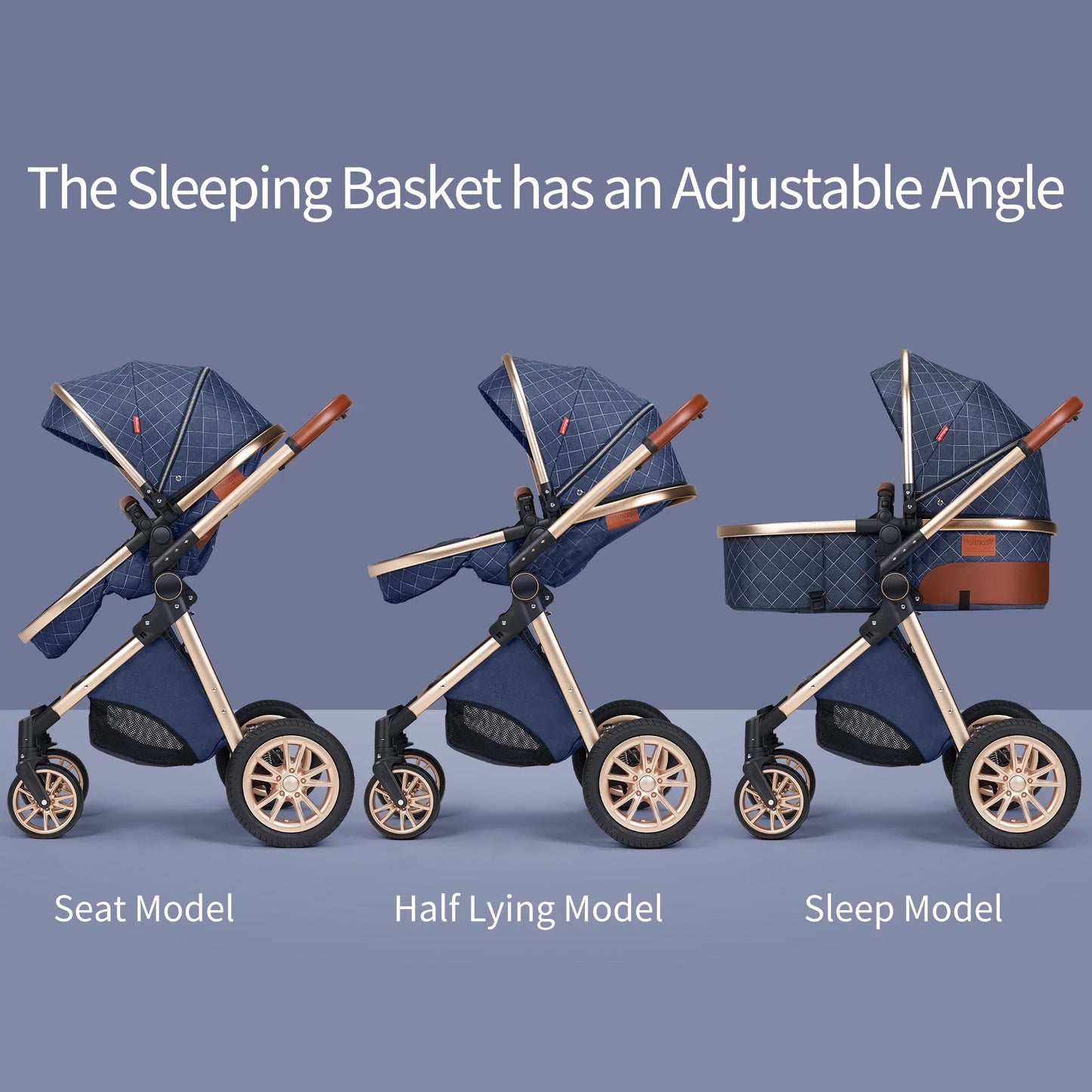 All-in-One Luxury Stroller: Versatile 3-in-1 High Landscape Pram with Reversible Seat Mode