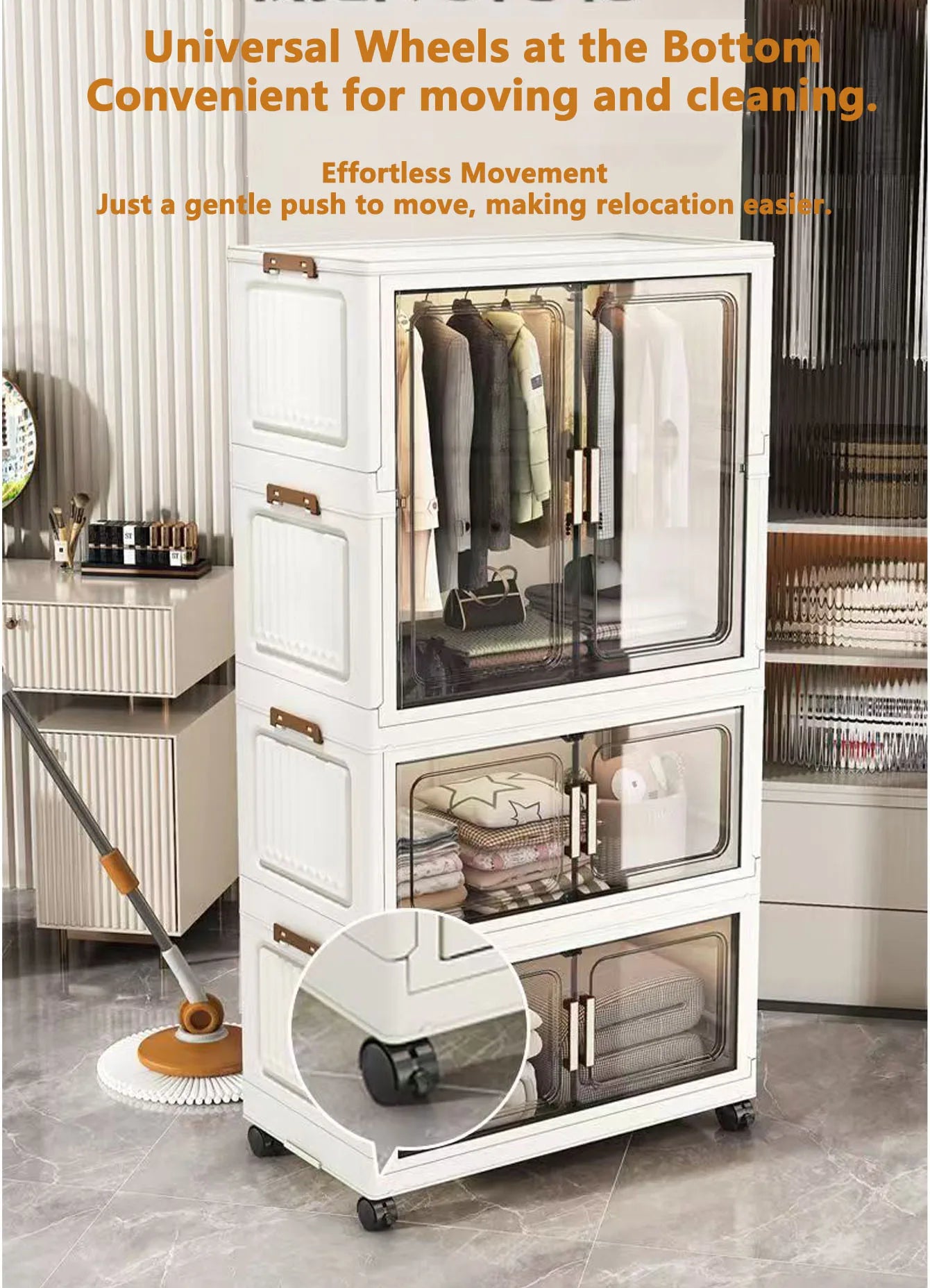 Thickened Multi-Layer Plastic Storage Cabinet for Home Bedroom Baby Closet Organizer No Installation Needed for Snacks And Toys