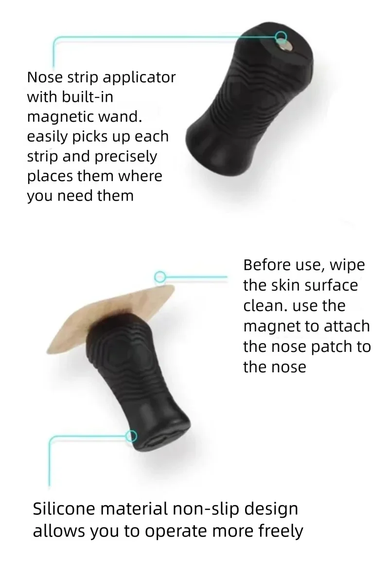 AirBoost Magnetic Nose Dilator - Snore Relief & Better Breathing for Sleep, Gym, Daily Use, Skin-Safe Reusable