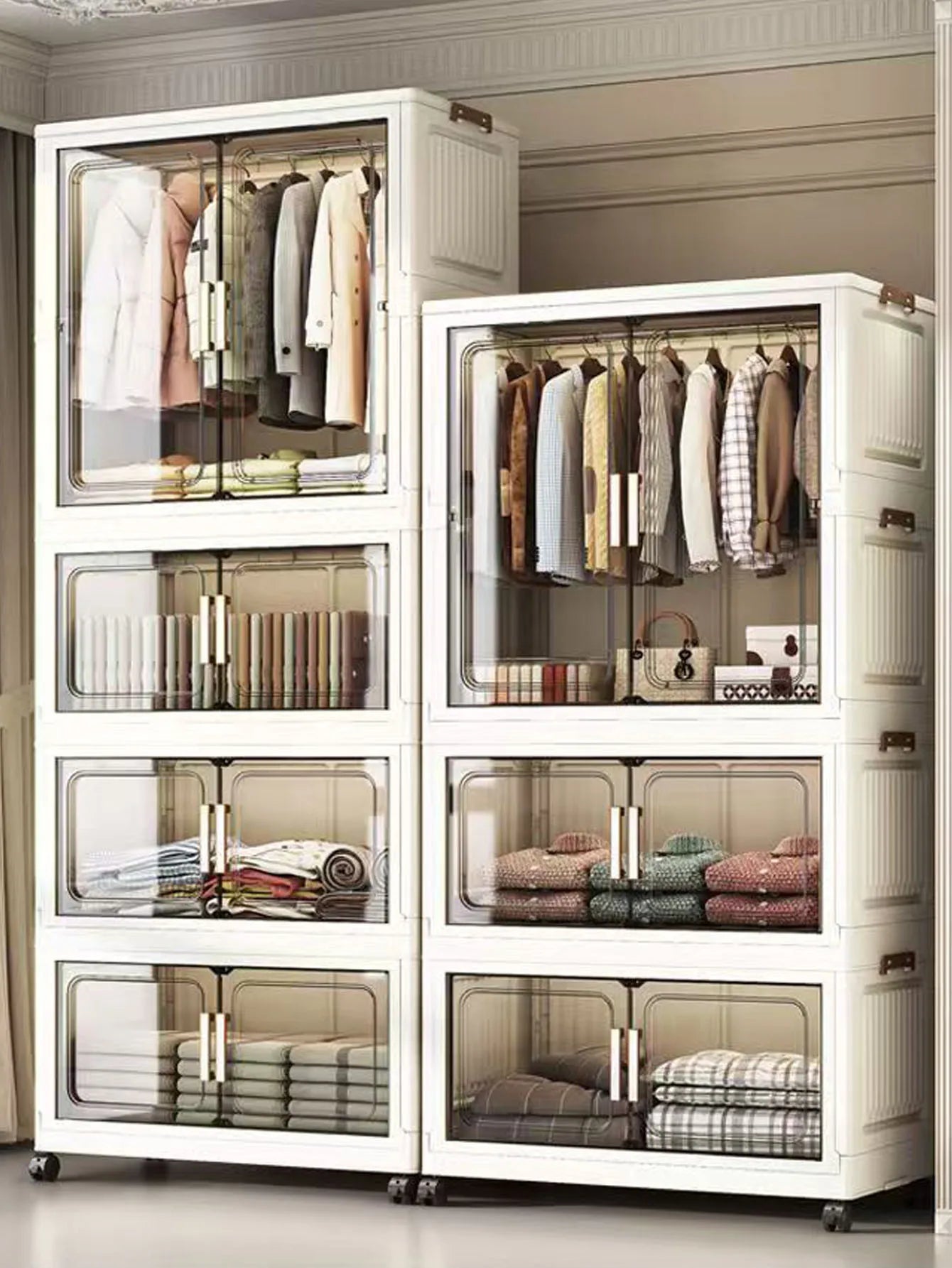 Thickened Multi-Layer Plastic Storage Cabinet for Home Bedroom Baby Closet Organizer No Installation Needed for Snacks And Toys