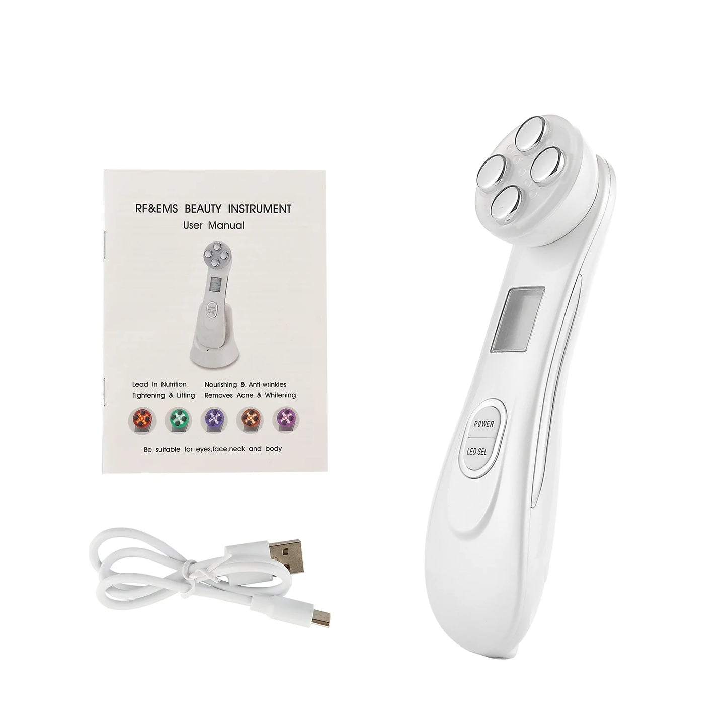 5-IN-1 RF EMS Electroporation Radio Frequency LED Photon Beauty Device Skin Lifting Tighten Anti-Wrinkle Skin Care Face Massager
