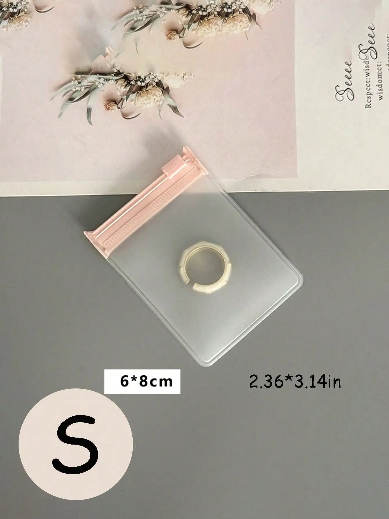 4 Sizes Pink Clear EVA Anti Tarnish Jewelry Storage Pouches Resealable Zipper Transparent Travel Jewelry Organizer Bags For Rings Earrings Bracelets Necklaces Women Cruise Dorm School Beach Vacation Back To School Travel Acce