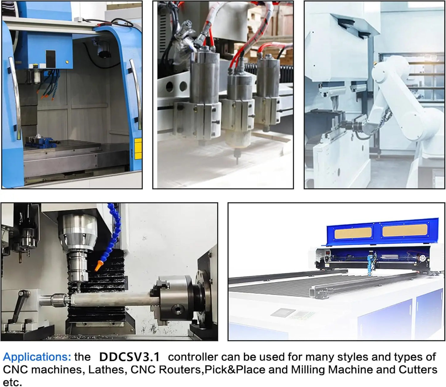 【EU US】 CNC PLC 4 Axis offline Motion Controller DDCS V3.1 500KHz PLC & Pendant Handwheel with Emergency Stop