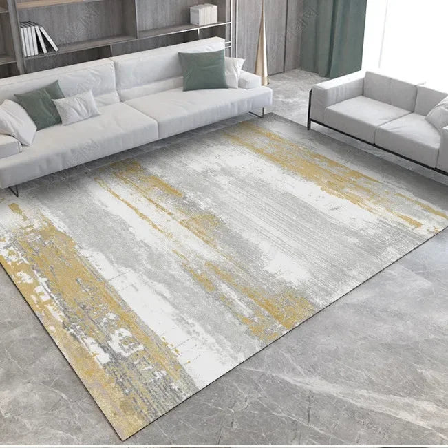 Light Luxury Rugs for Bedroom Large Area Living Room Decoration Carpet Washable Bedside Soft Floor Mat Anti-slip Cloakroom Rug