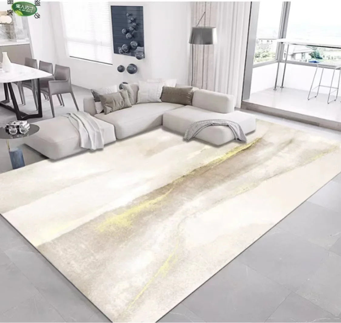 Light Luxury Rugs for Bedroom Large Area Living Room Decoration Carpet Washable Bedside Soft Floor Mat Anti-slip Cloakroom Rug