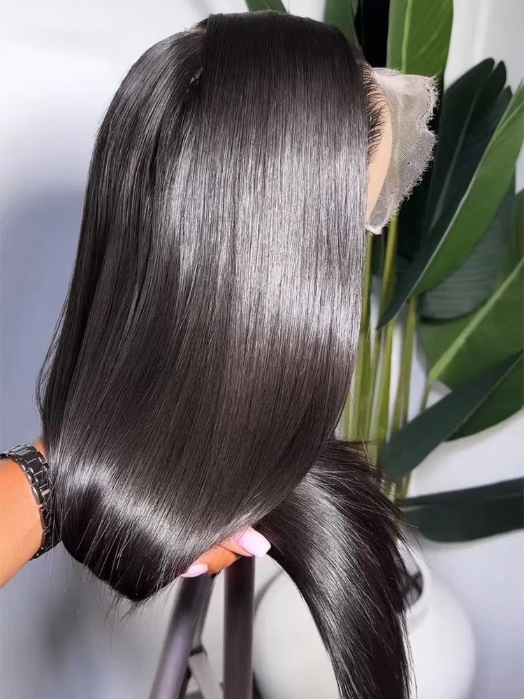 300% 30 36 40 Inch 13x6 HD Transparent Lace Frontal Wig Human Hair Straight Glueless Wig Human Hair Lace Front Wigs For Women