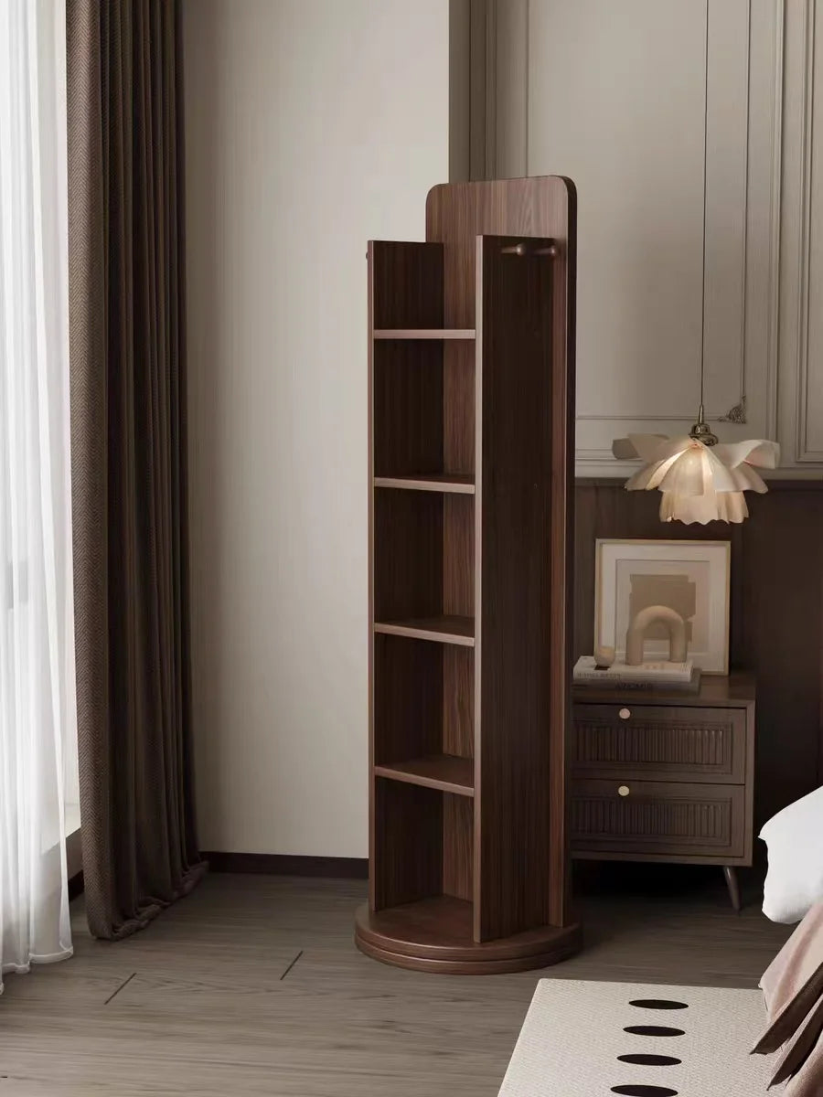 360° Rotating Full Length Floor Mirror with Storage Shelves  Modern Standing Dressing Mirror for Living Room  Bedroom Furniture