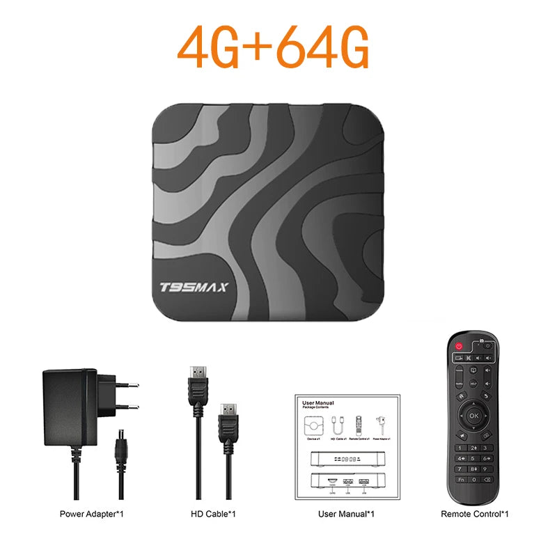 TV Box T95 Max Smart Android 14 H618 Ram 8GB Rom 64GB 128GB Set Top Box Dual Wifi 2.4G&5G 6K HDR10 BT AV1 Media Player Fast Box
