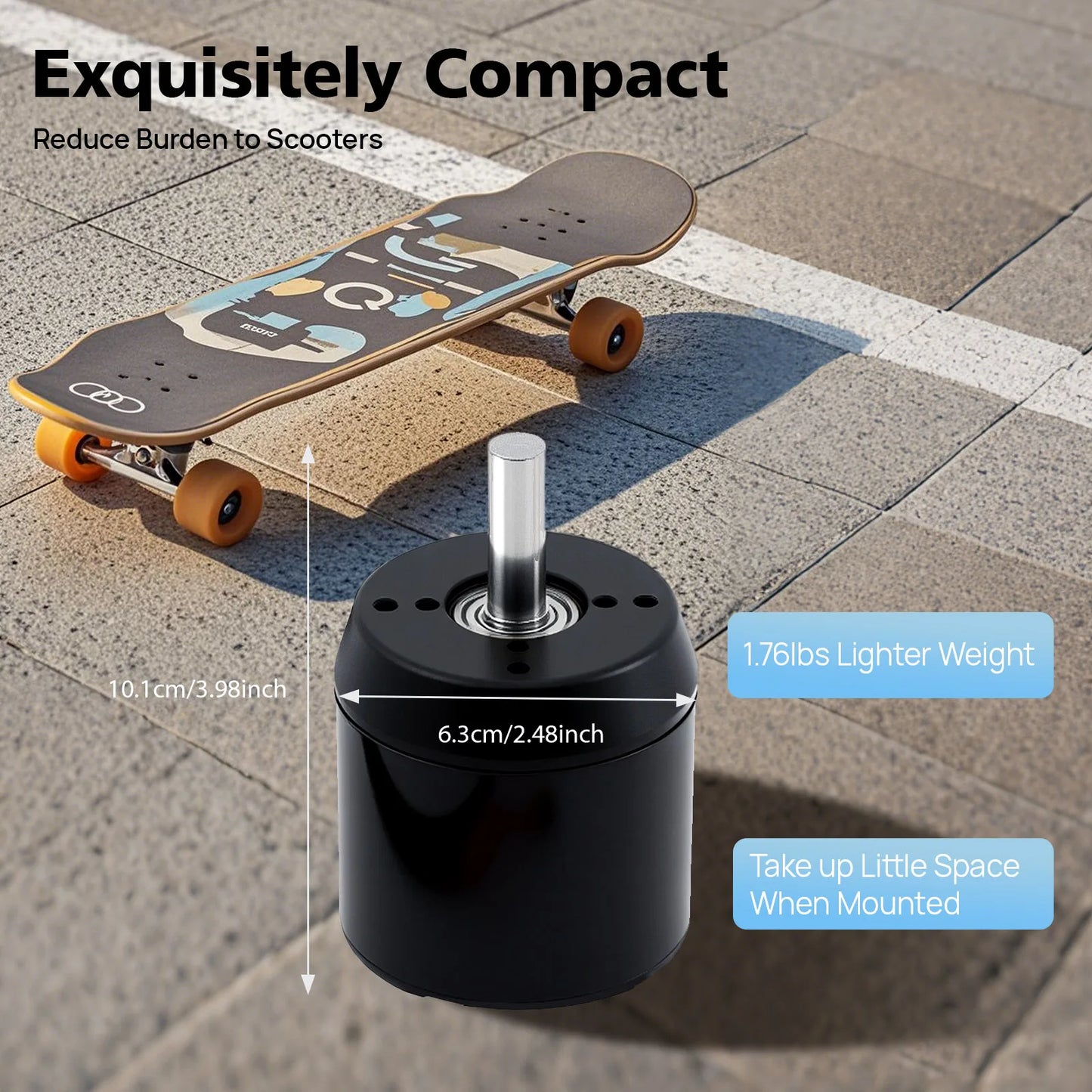 C6374 High Power 2300W Brushless Motor 170KV 50V For Electric Skateboard Scooter E-Bike Upgrade 80A Low Noise Lightweight