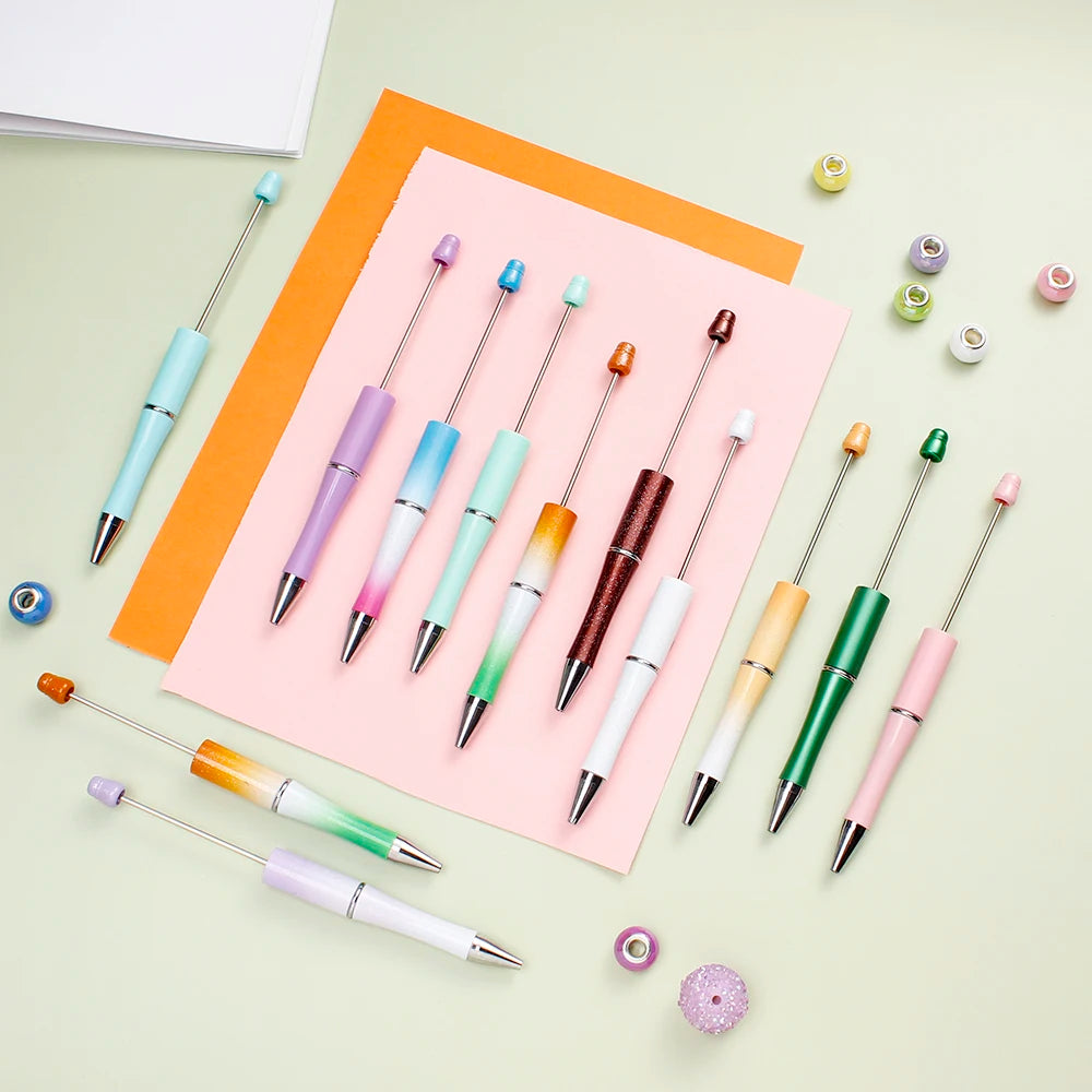 20pcs mix color ballpoint pens DIY beads pen gifts for school classmates office daily writing supplies