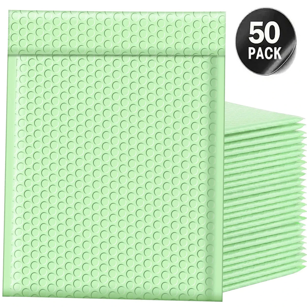 50Pcs Multicolor Bubble Envelopes, Self-Seal Shipping Bags for Small Business Packaging & Mailing Supplies