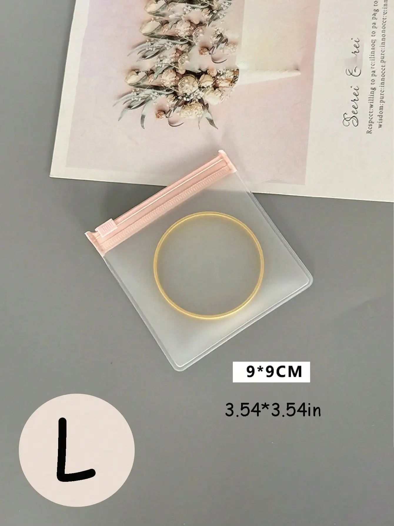 4 Sizes Pink Clear EVA Anti Tarnish Jewelry Storage Pouches Resealable Zipper Transparent Travel Jewelry Organizer Bags For Rings Earrings Bracelets Necklaces Women Cruise Dorm School Beach Vacation Back To School Travel Acce