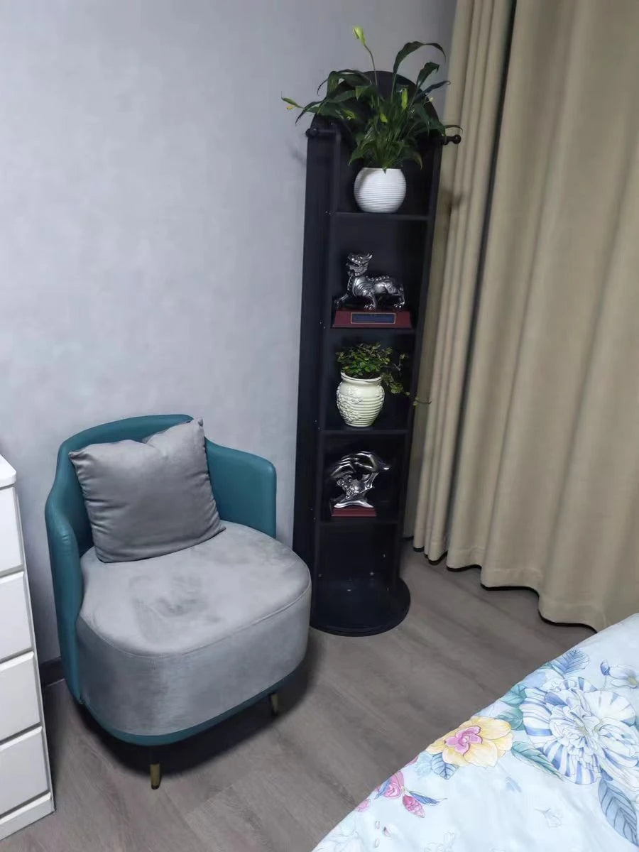 360° Rotating Full Length Floor Mirror with Storage Shelves  Modern Standing Dressing Mirror for Living Room  Bedroom Furniture