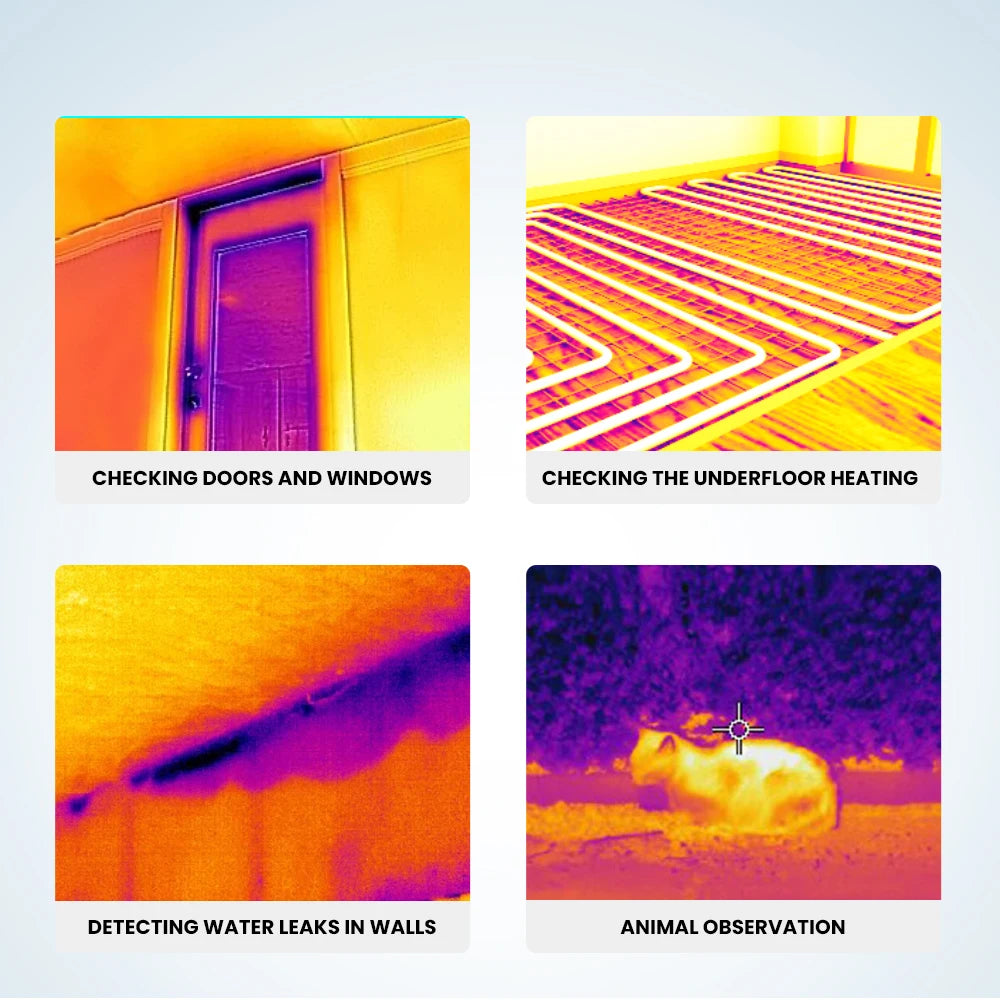 Mileseey High Precesion Thermal Camera, TR256B TR256E TR20 IR Resolution 256*192 50Hz , Handheld Thermal Imager For HVAC Repair