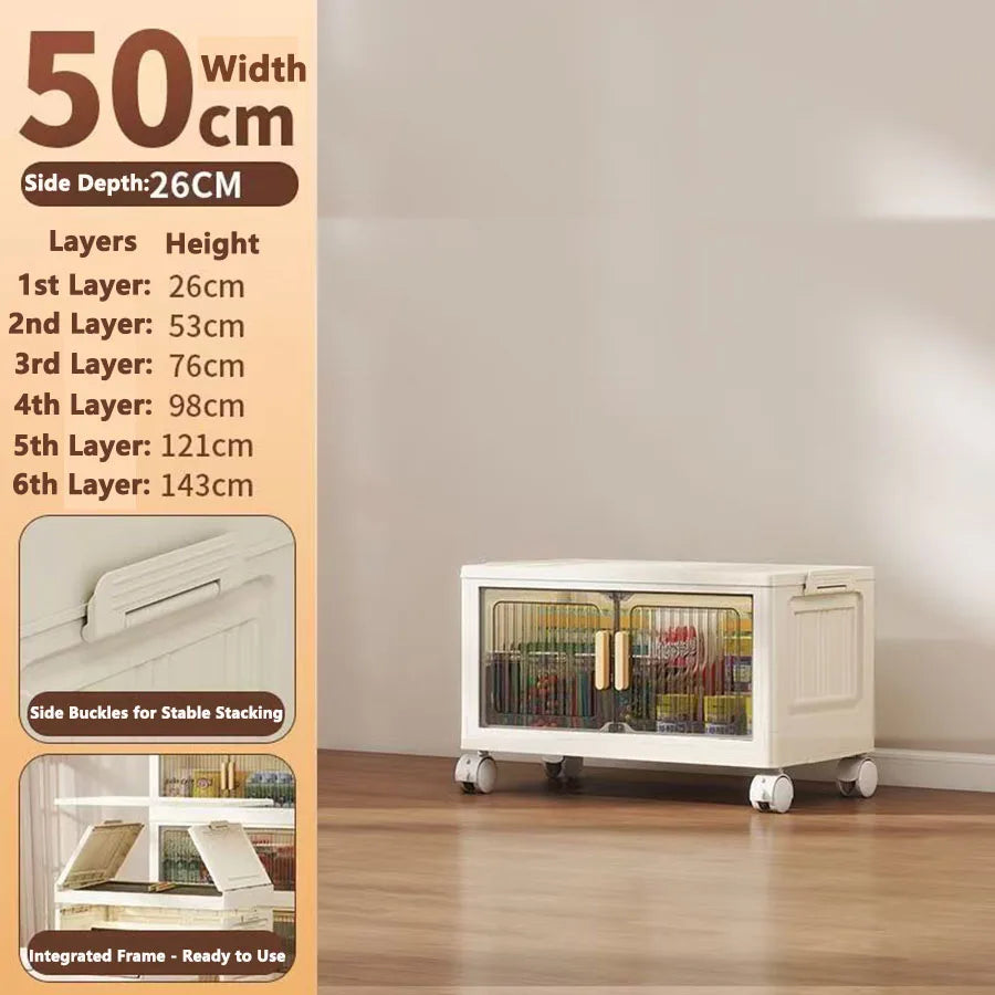 Thickened Multi-Layer Plastic Storage Cabinet for Home Bedroom Baby Closet Organizer No Installation Needed for Snacks And Toys