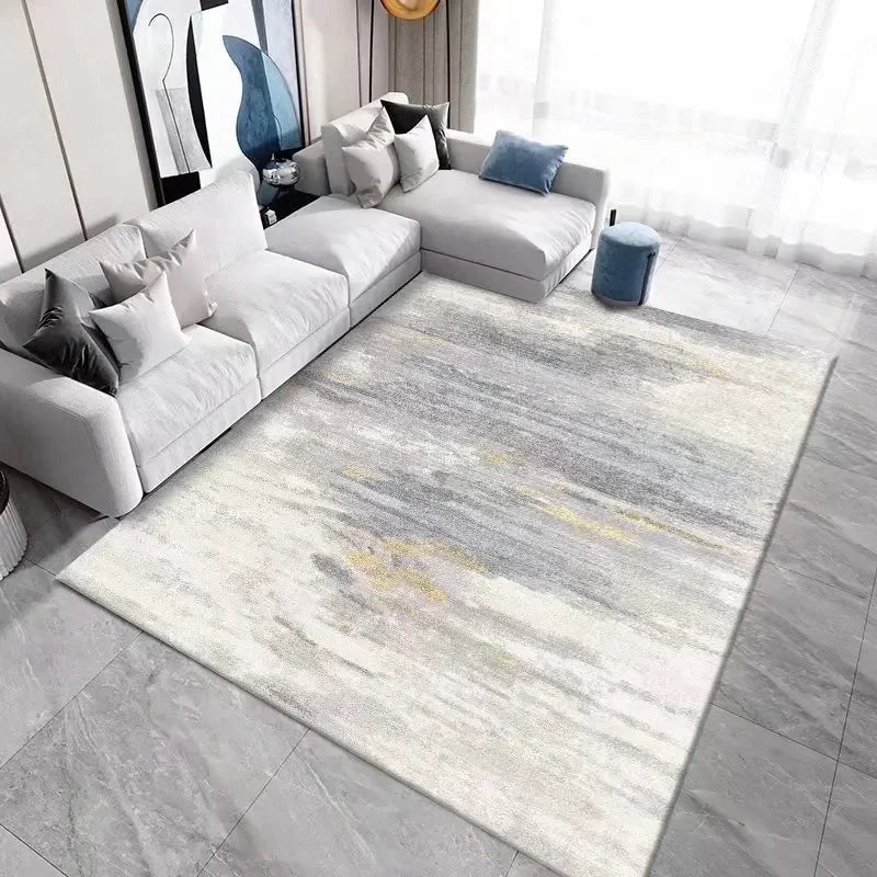 Light Luxury Rugs for Bedroom Large Area Living Room Decoration Carpet Washable Bedside Soft Floor Mat Anti-slip Cloakroom Rug