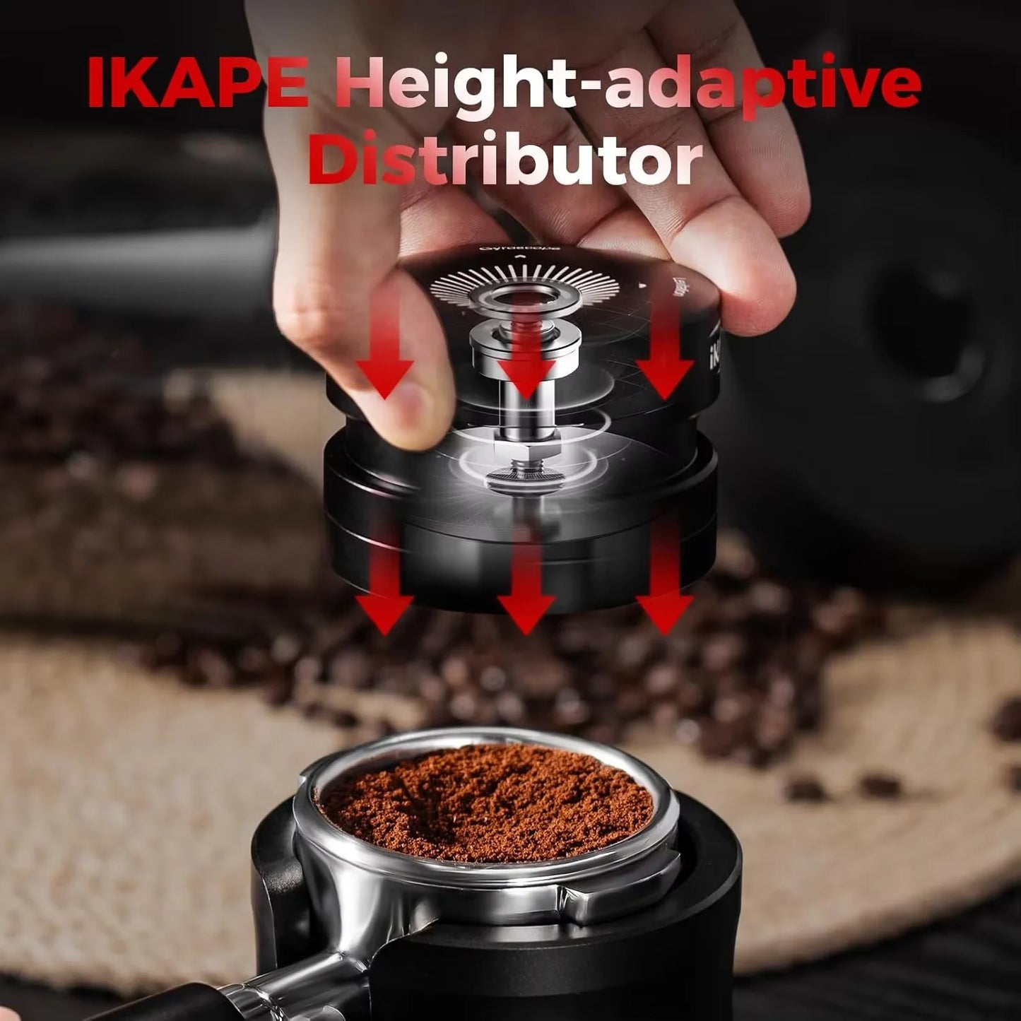 IKAPE Dual Bearings Espresso Distributor 51mm 54mm 58mm For Coffee Accessories Coffee Leveler Breville Barista Accessories