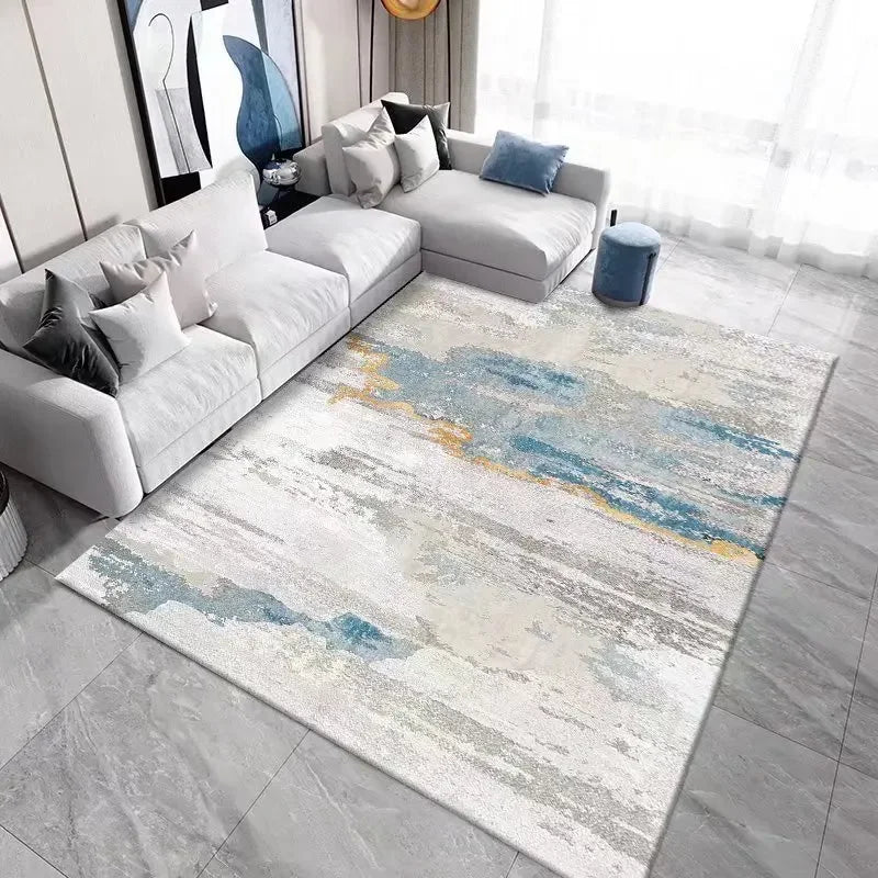 Light Luxury Rugs for Bedroom Large Area Living Room Decoration Carpet Washable Bedside Soft Floor Mat Anti-slip Cloakroom Rug