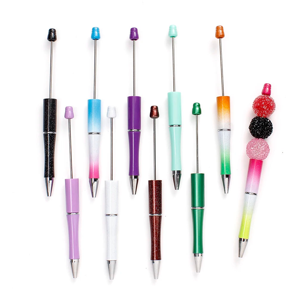 20pcs mix color ballpoint pens DIY beads pen gifts for school classmates office daily writing supplies