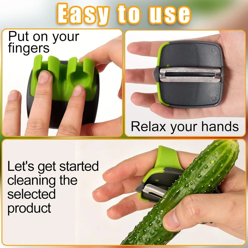 Portable Kitchen Peeling Tool Black Green Fruit Vegetable Peeler Household Food Prep Gadget For Camping Picnic Outdoor Daily Cooking Use
