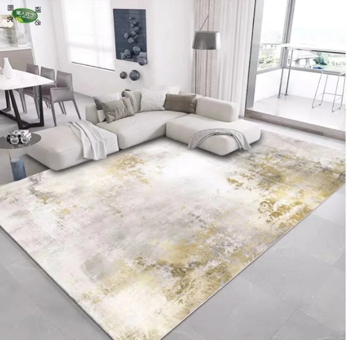 Light Luxury Rugs for Bedroom Large Area Living Room Decoration Carpet Washable Bedside Soft Floor Mat Anti-slip Cloakroom Rug