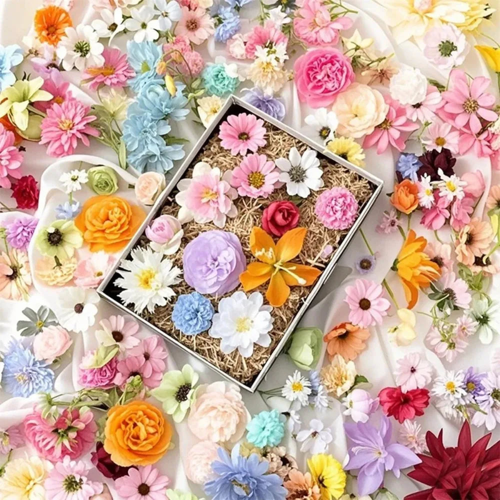20/52Pcs Random Mix Artificial Flowers Silk Fake Flowers for Home Room Decor DIY 2026 Gifts Accessories Bride Wedding Decor